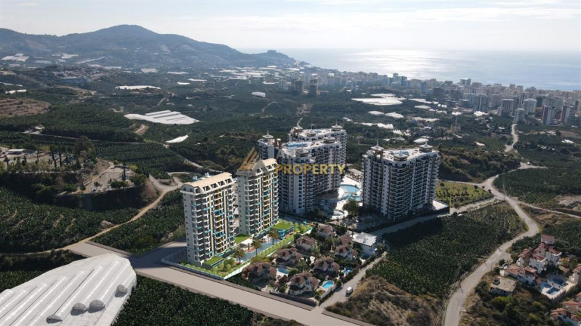 Квартира планировки 1+1, 52м2 в комплексе на стадии строительства, Махмутлар - Ракурс 4