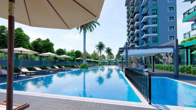 Квартира планировки 1+1, 52м2 в комплексе на стадии строительства, Махмутлар - Ракурс 12