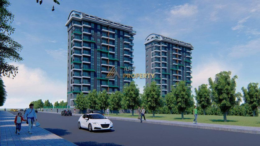 Квартира планировки 1+1, 52м2 в комплексе на стадии строительства, Махмутлар - Ракурс 22