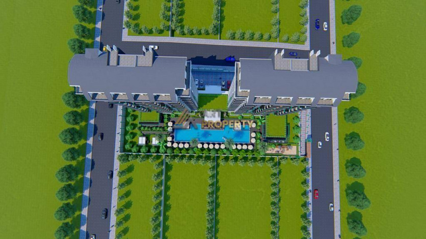 Квартира планировки 1+1, 52м2 в комплексе на стадии строительства, Махмутлар - Ракурс 23