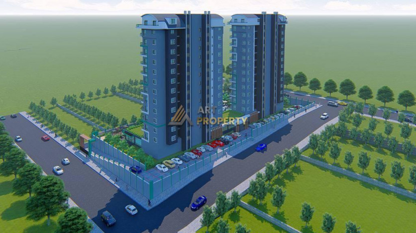 Квартира планировки 1+1, 52м2 в комплексе на стадии строительства, Махмутлар - Ракурс 29