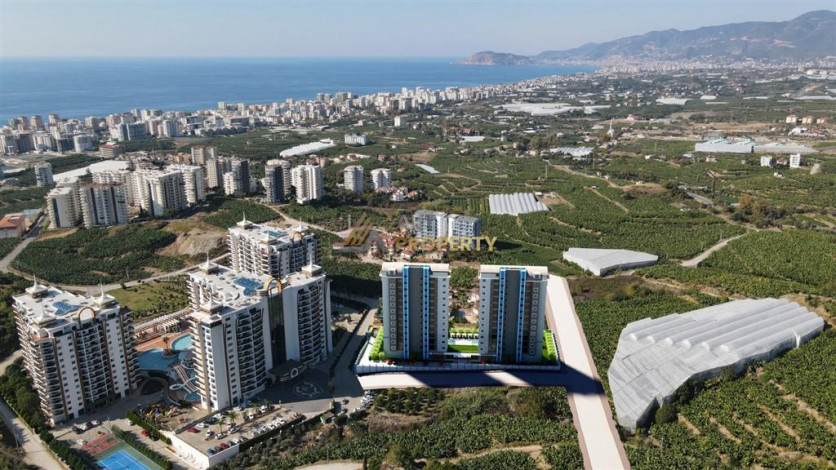 Квартира планировки 1+1, 52м2 в комплексе на стадии строительства, Махмутлар - Ракурс 36