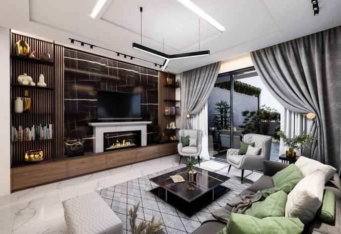 Новый проект вилл 3+1, 150м2 в районе Инжекум, Аланья - Ракурс 14