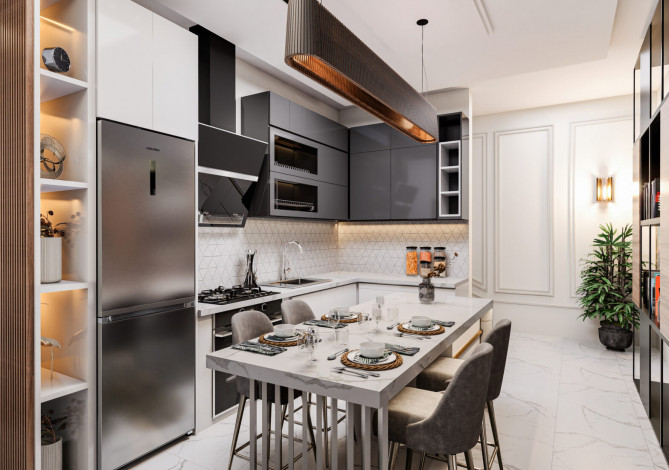 Новый проект вилл 3+1, 150м2 в районе Инжекум, Аланья - Ракурс 16