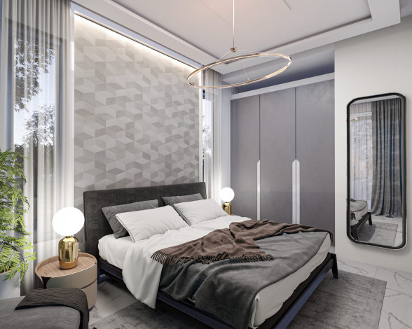 Новый проект вилл 3+1, 150м2 в районе Инжекум, Аланья - Ракурс 19