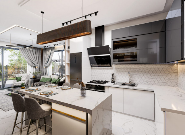 Новый проект вилл 3+1, 150м2 в районе Инжекум, Аланья - Ракурс 20