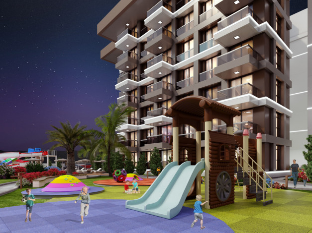 Новый жилой комплекс с апартаментами планировки 1+1 и 2+1 в районе Газипаша - Ракурс 5