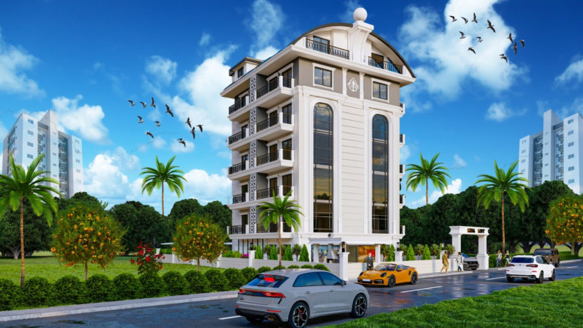 Новый инвестиционный проект с квартирами 1+1 и 2+1 в районе Оба - Ракурс 8