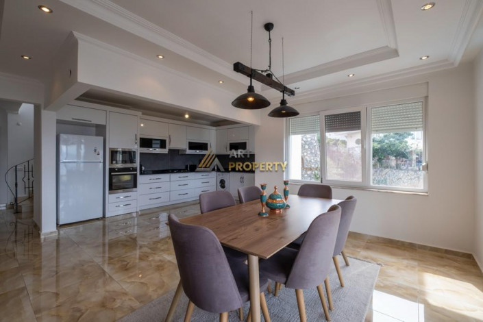 Двухэтажная вилла планировки 2+1, 180м2 с видом на море, район Каргыджак - Ракурс 24