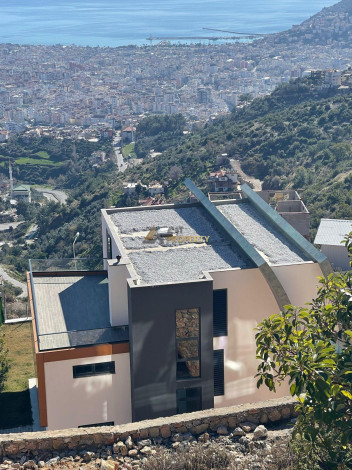 Вилла 4+1 с потрясающими видами на море и крепость, район Тепе, Аланья - Ракурс 20