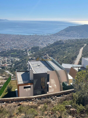 Вилла 4+1 с потрясающими видами на море и крепость, район Тепе, Аланья - Ракурс 22