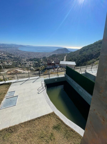 Вилла 4+1 с потрясающими видами на море и крепость, район Тепе, Аланья - Ракурс 49