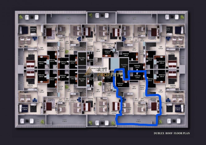 Роскошный меблированный пентхаус 3+1, 200м2 в престижном районе Оба - Ракурс 35