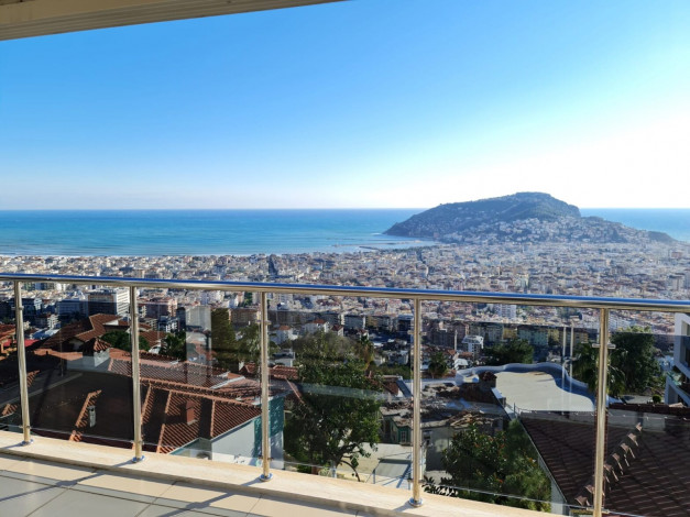 Отличная вилла планировки 4+1, 375м2 с видом на море, район Бекташ, Аланья - Ракурс 24