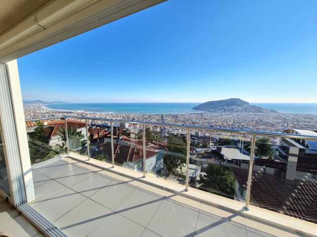 Отличная вилла планировки 4+1, 375м2 с видом на море, район Бекташ, Аланья - Ракурс 45