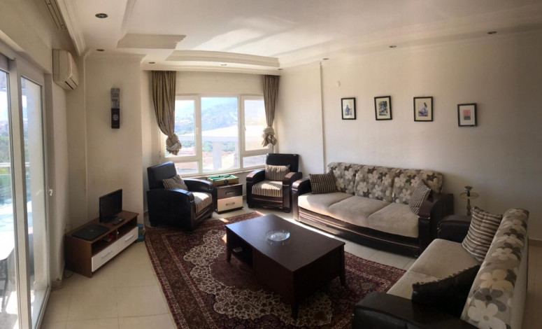 Меблированная квартира 2+1, 110м2 с видом на море и крепость в районе Оба - Ракурс 14