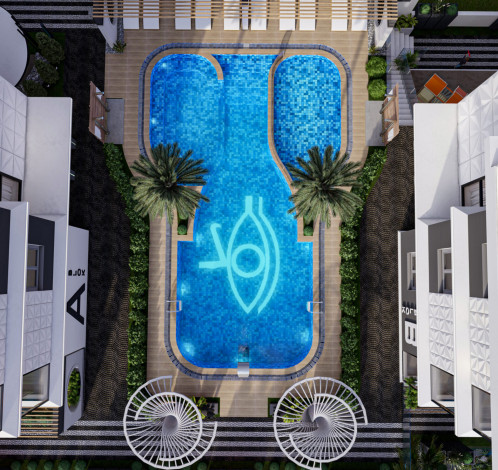 Квартира планировки 1+1, 47м2 в жилом комплексе на стадии строительства, Махмутлар - Ракурс 2