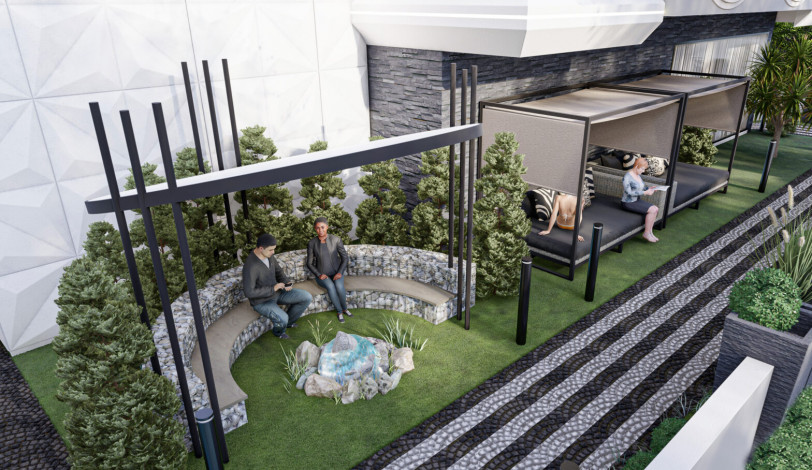 Квартира планировки 1+1, 47м2 в жилом комплексе на стадии строительства, Махмутлар - Ракурс 3