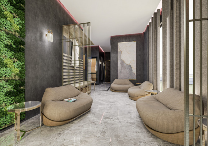 Квартира планировки 1+1, 47м2 в жилом комплексе на стадии строительства, Махмутлар - Ракурс 11