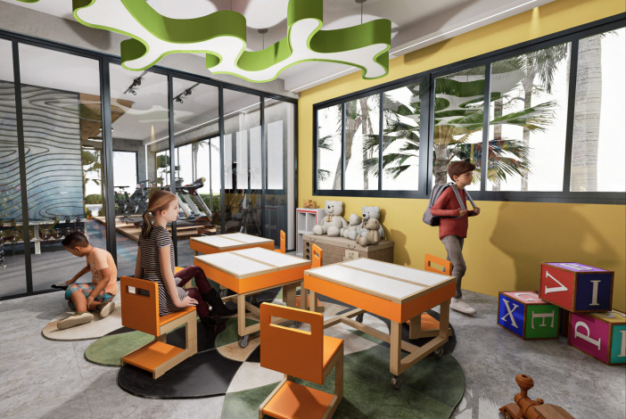 Квартира планировки 1+1, 47м2 в жилом комплексе на стадии строительства, Махмутлар - Ракурс 12