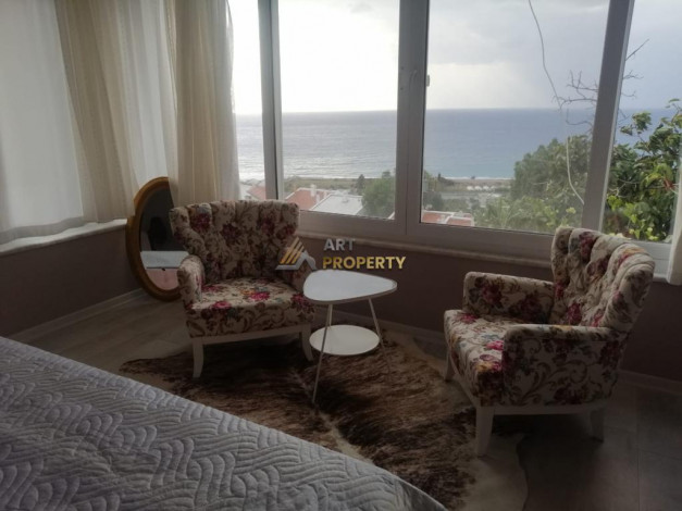 Меблированная вилла планировки 3+1, 120м2 с видом на море, Демирташ - Ракурс 11