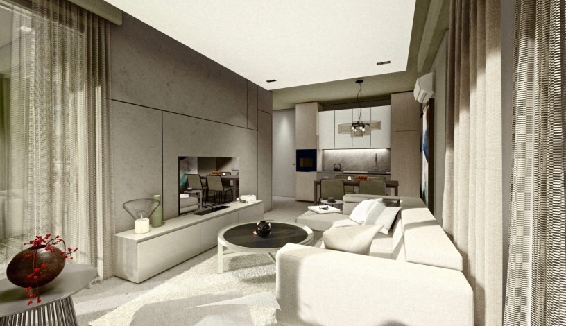 Новый проект с квартирами 1+1, 2+1, 3+1 в самом центре района Авсаллар - Ракурс 13