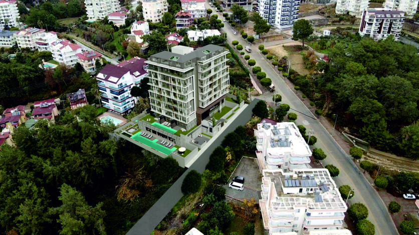 Новый проект с квартирами 1+1, 2+1, 3+1 в самом центре района Авсаллар - Ракурс 19