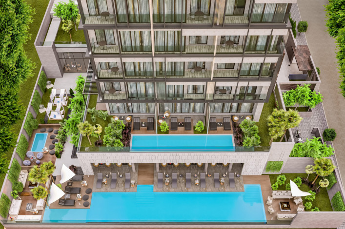 Новый проект с квартирами 1+1, 2+1, 3+1 в самом центре района Авсаллар - Ракурс 22