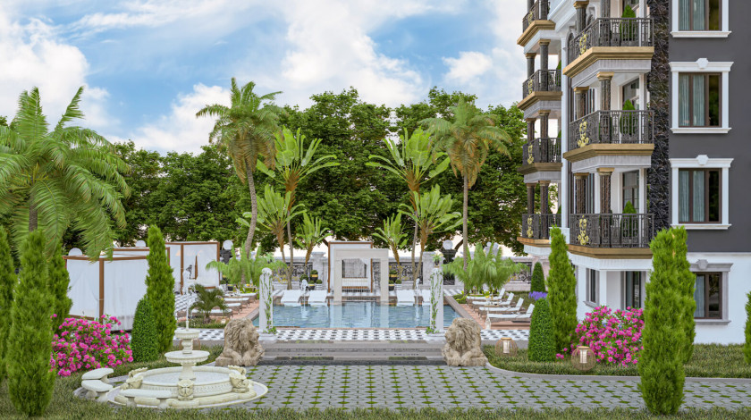 Роскошный проект с апартаментами 1+1, 2+1, 3+1 в районе Авсаллар - Ракурс 2