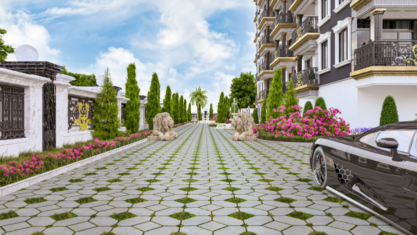 Роскошный проект с апартаментами 1+1, 2+1, 3+1 в районе Авсаллар - Ракурс 4