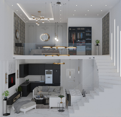 Роскошный проект с апартаментами 1+1, 2+1, 3+1 в районе Авсаллар - Ракурс 17