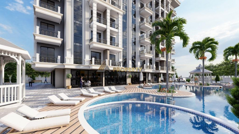 Квартиры 1+1 от инвестора в Авсалларе в строящемся комплексе по ценам ниже, чем у застройщика!!! - Ракурс 2