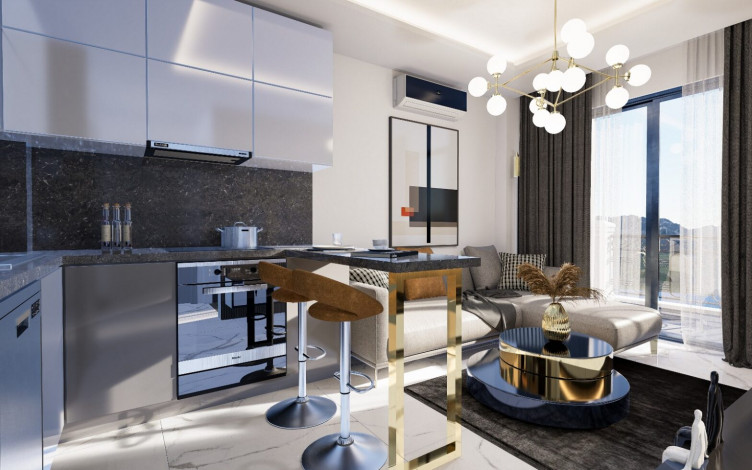 Квартиры 1+1 от инвестора в Авсалларе в строящемся комплексе по ценам ниже, чем у застройщика!!! - Ракурс 7