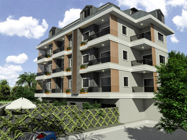 Инвестиционный проект с квартирами планировки 1+1, 2+1 и 3+1 в районе Каргыджак - Ракурс 3