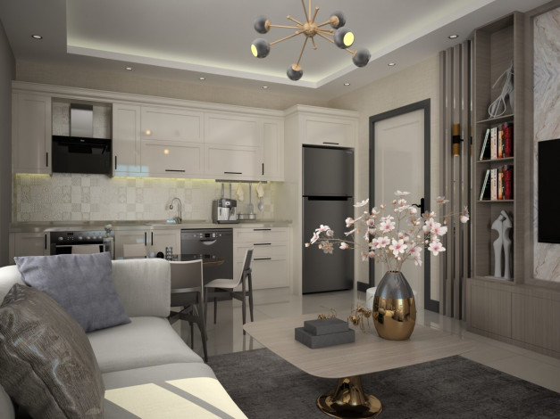 Инвестиционный проект с квартирами планировки 1+1, 2+1 и 3+1 в районе Каргыджак - Ракурс 9