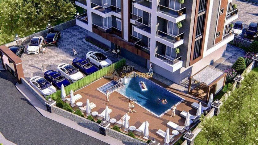 Квартира планировки 1+1, 47м2 в новом жилом комплексе, район Оба - Ракурс 7