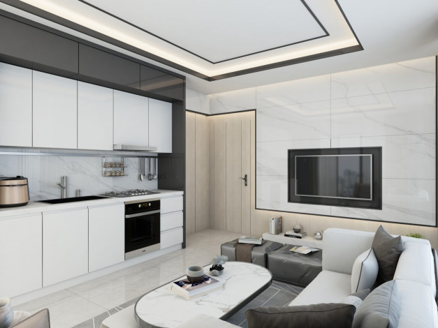 Квартира планировки 2+1, 100м2 в жилом комплексе на стадии строительства, Махмутлар - Ракурс 5