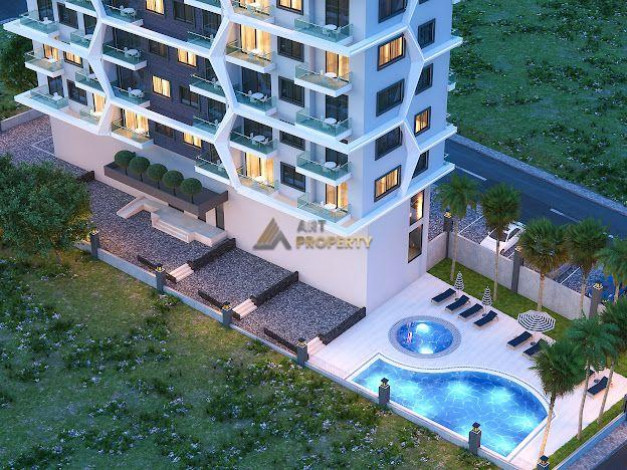 Квартира планировки 2+1, 100м2 в жилом комплексе на стадии строительства, Махмутлар - Ракурс 16