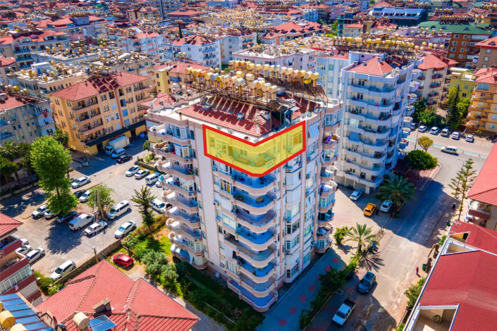 Квартира планировки 2+1, 130м2 с видом на море и на горы, центра Алании - Ракурс 24