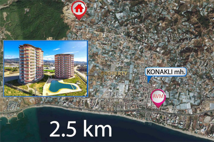 Апартаменты планировки 2+1, 120м2 с видом на море, район Паяллар - Ракурс 6