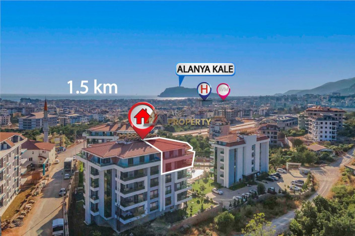 Видовой пентхаус планировки 5+1, 350м2 в районе Оба - Ракурс 18