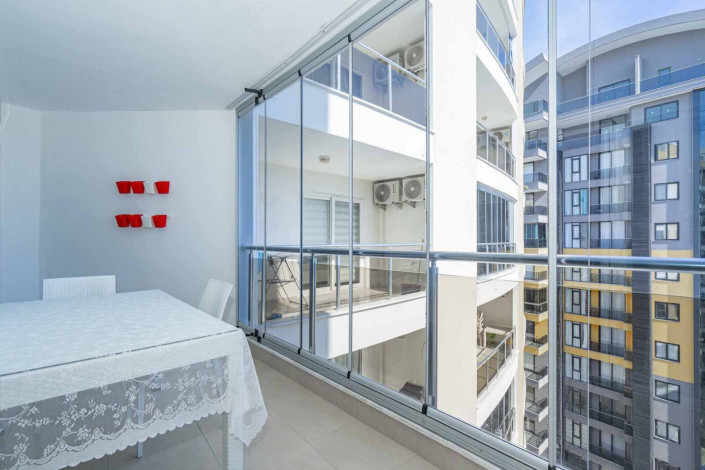 Меблированная квартира планировки 1+1, 60м2 с видом на море, район Махмутлар - Ракурс 3