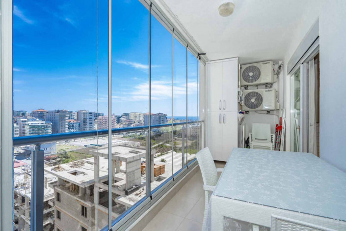 Меблированная квартира планировки 1+1, 60м2 с видом на море, район Махмутлар - Ракурс 26