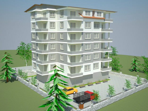 Новая квартира планировки 1+1, 55м2 в районе Газипаша - Ракурс 6