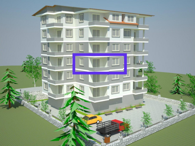 Новая квартира планировки 1+1, 55м2 в районе Газипаша - Ракурс 7