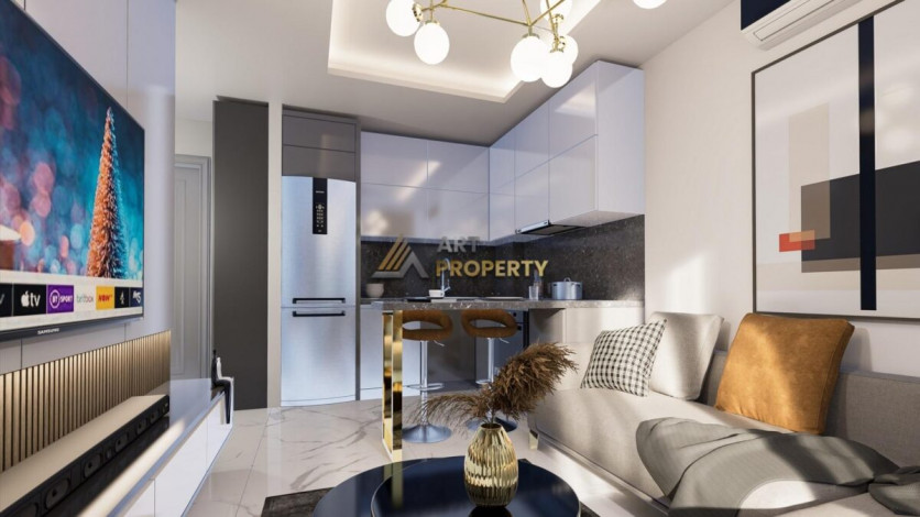 Квартира планировки 1+1, 40м2 в жилом комплексе на стадии строительства, Авсаллар - Ракурс 8