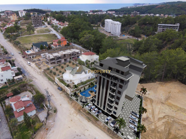 Квартира планировки 1+1, 40м2 в жилом комплексе на стадии строительства, Авсаллар - Ракурс 9