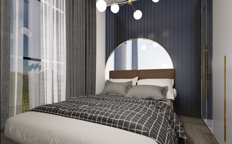 Квартира планировки 1+1, 40м2 в жилом комплексе на стадии строительства, Авсаллар - Ракурс 12