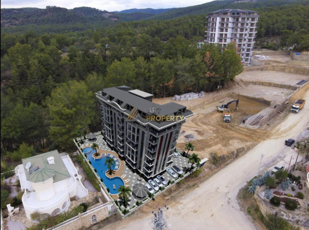 Квартира планировки 1+1, 40м2 в жилом комплексе на стадии строительства, Авсаллар - Ракурс 13