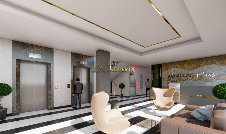 Квартира планировки 1+1, 40м2 в жилом комплексе на стадии строительства, Авсаллар - Ракурс 15